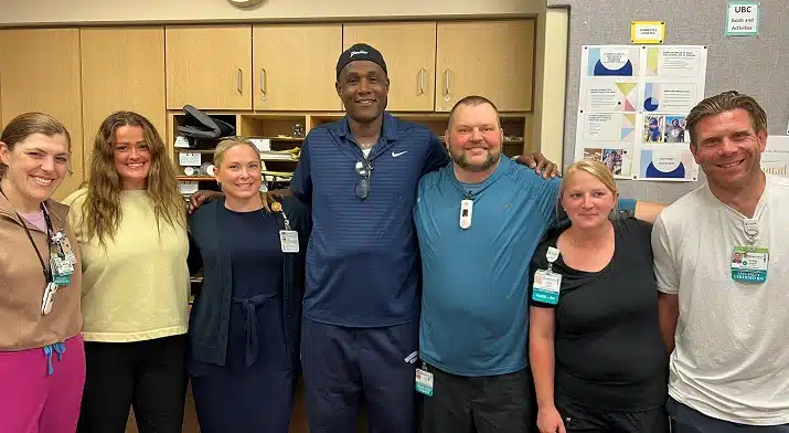 Kevin ASh and his care team
